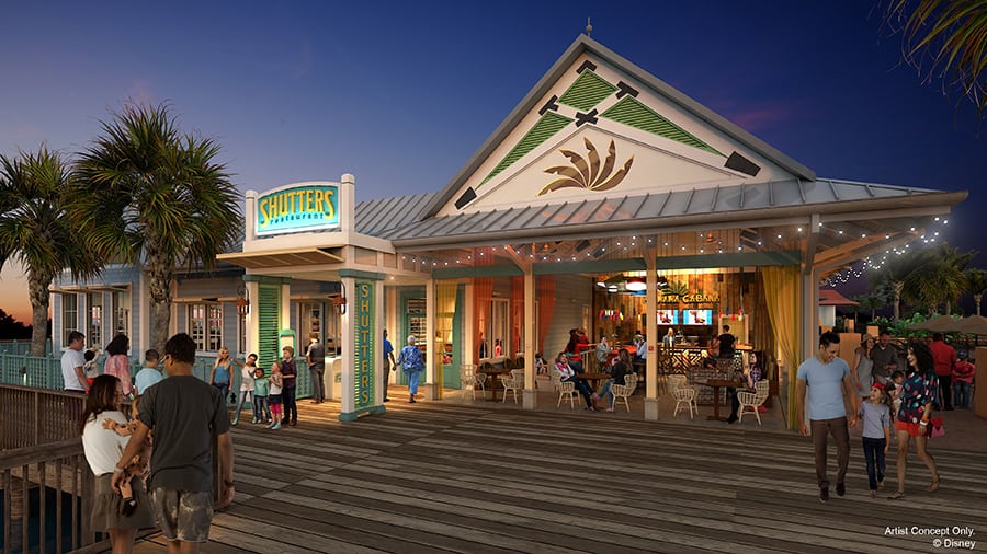 Shutters concept art at Disney's Caribbean Beach Resort