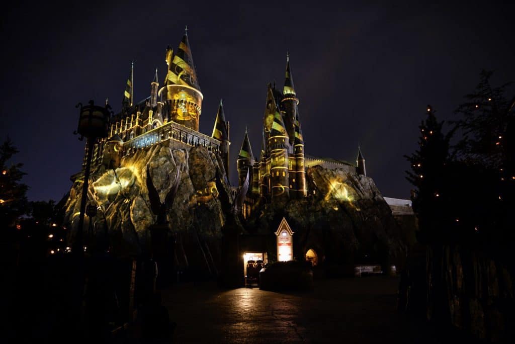 The Nighttime Lights at Hogwarts Castle at Universal's Islands of Adventure