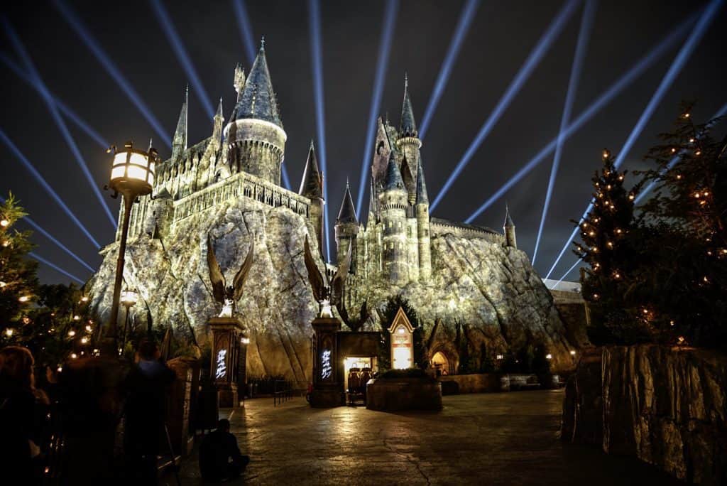 The Nighttime Lights at Hogwarts Castle at Universal's Islands of Adventure