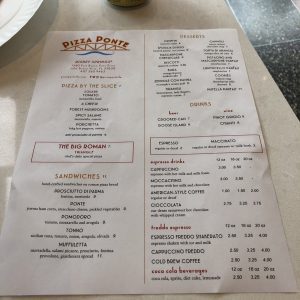 Pizza Ponte at Disney Springs