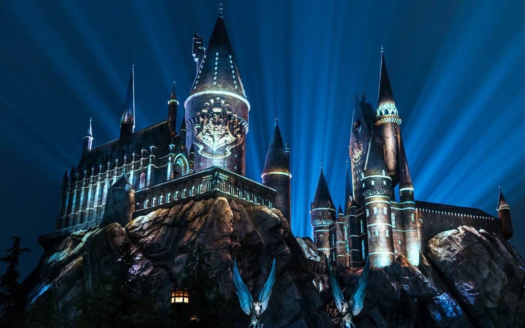 The Nighttime Lights at Hogwarts Castle at Universal's Islands of Adventure