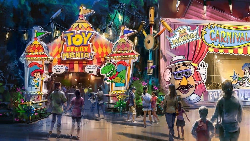 Atracao Toy Story Mania 3D completo  Parque Disney Hollywood Studios  Orlando 