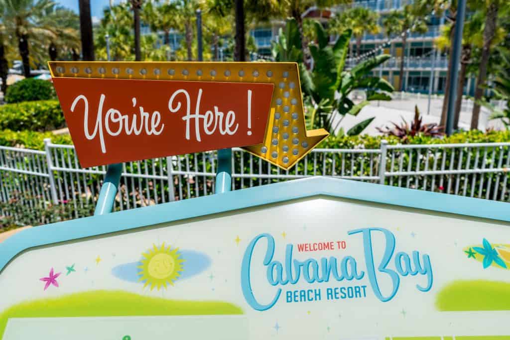 Map at Cabana Bay Beach Resort, one of Universal Orlando's on-site hotels