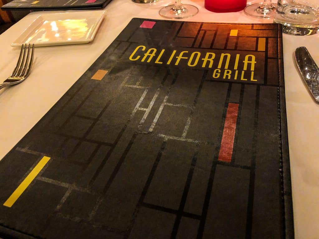 California Grill menu