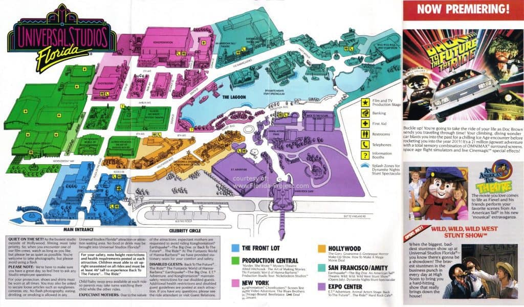 Universal Studios Florida guide map 1991