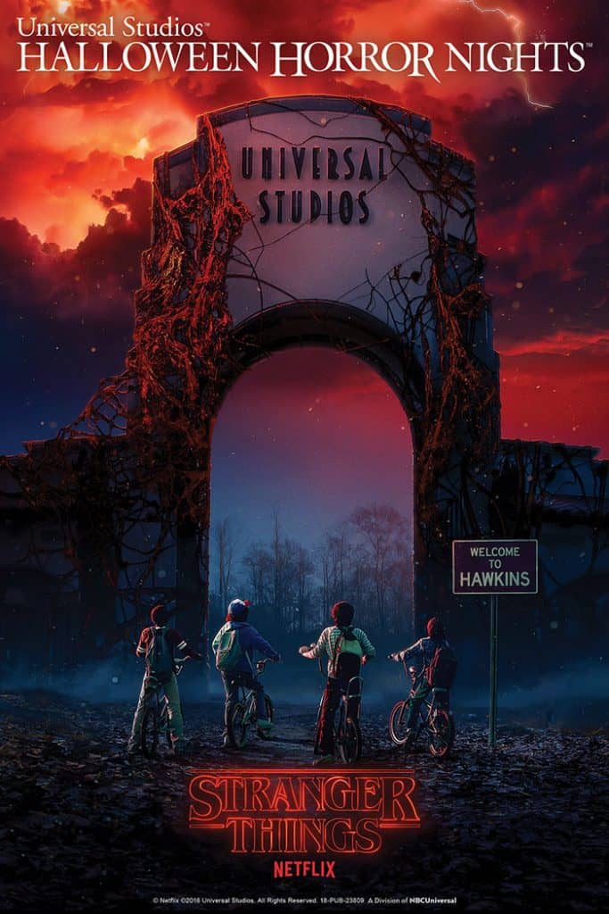 Stranger Things at Universal Orlando's Halloween Horror Nights 2018 poster