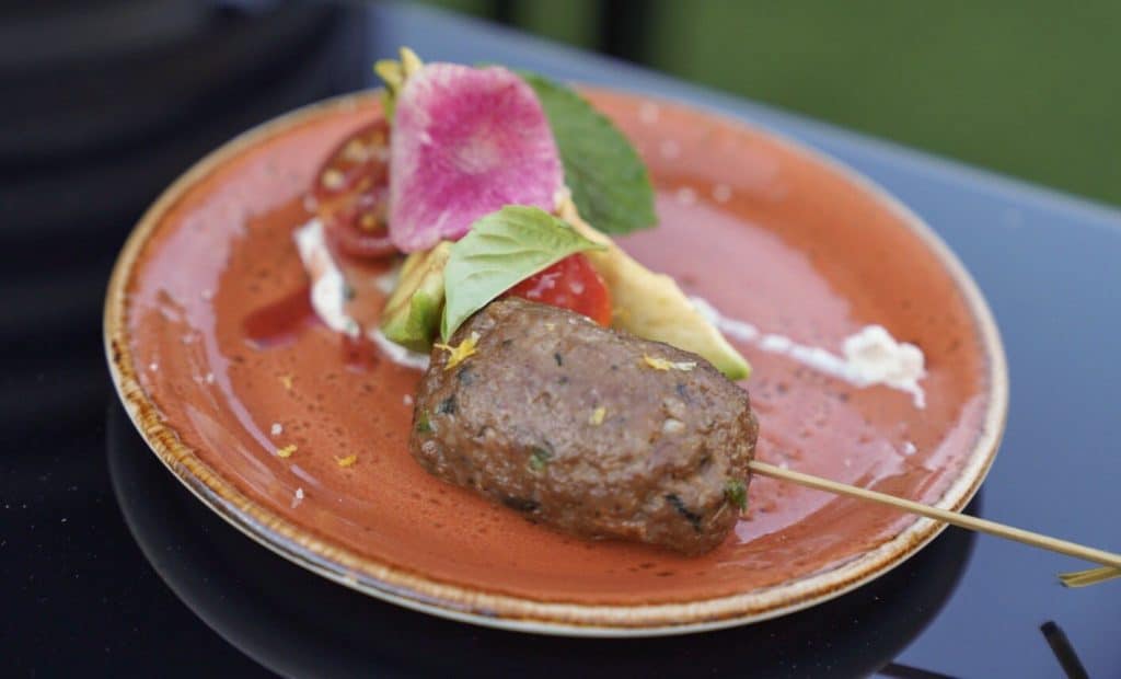 Lamb skewers from Aventura Hotel