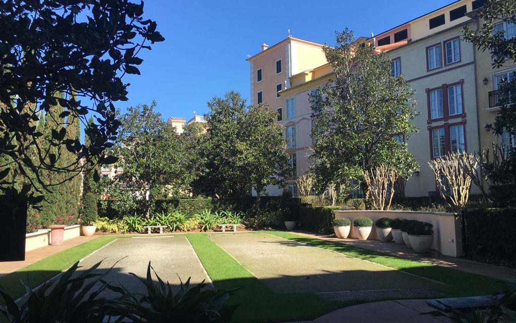 Portofino Bay Hotel's Bocce ball courts