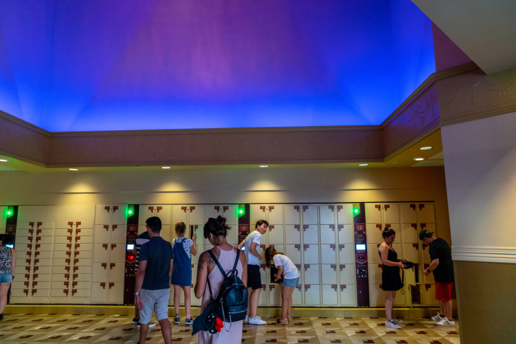 Revenge of the Mummy's new lockers at Universal Studios Florida