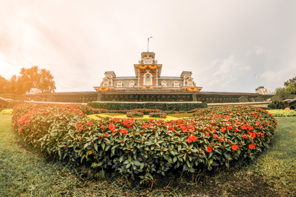 Main Street train station at Magic Kingdom