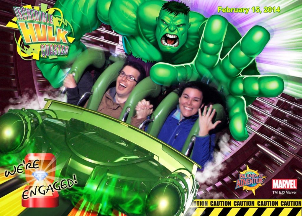 The Incredible Hulk's engagement ride photo