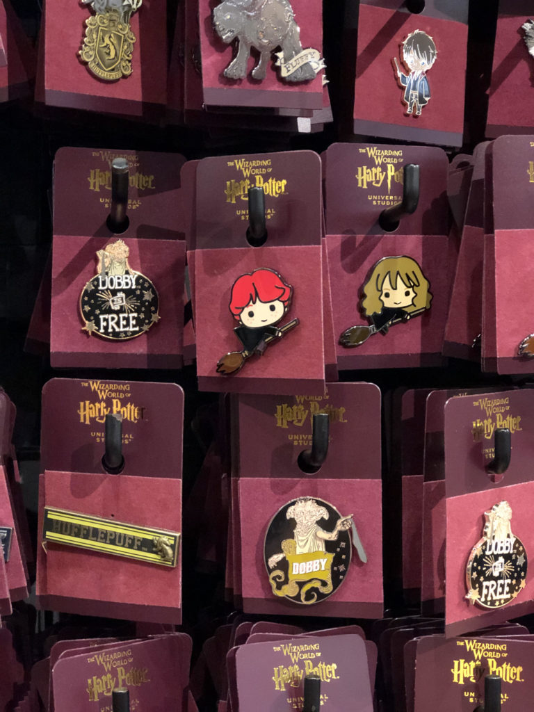 Collectible pins at Universal Orlando