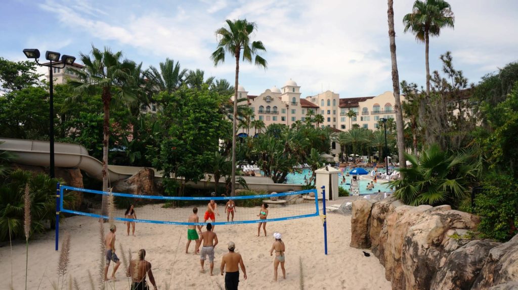 Hard Rock Hotel's beach volleyball area at Universal Orlando