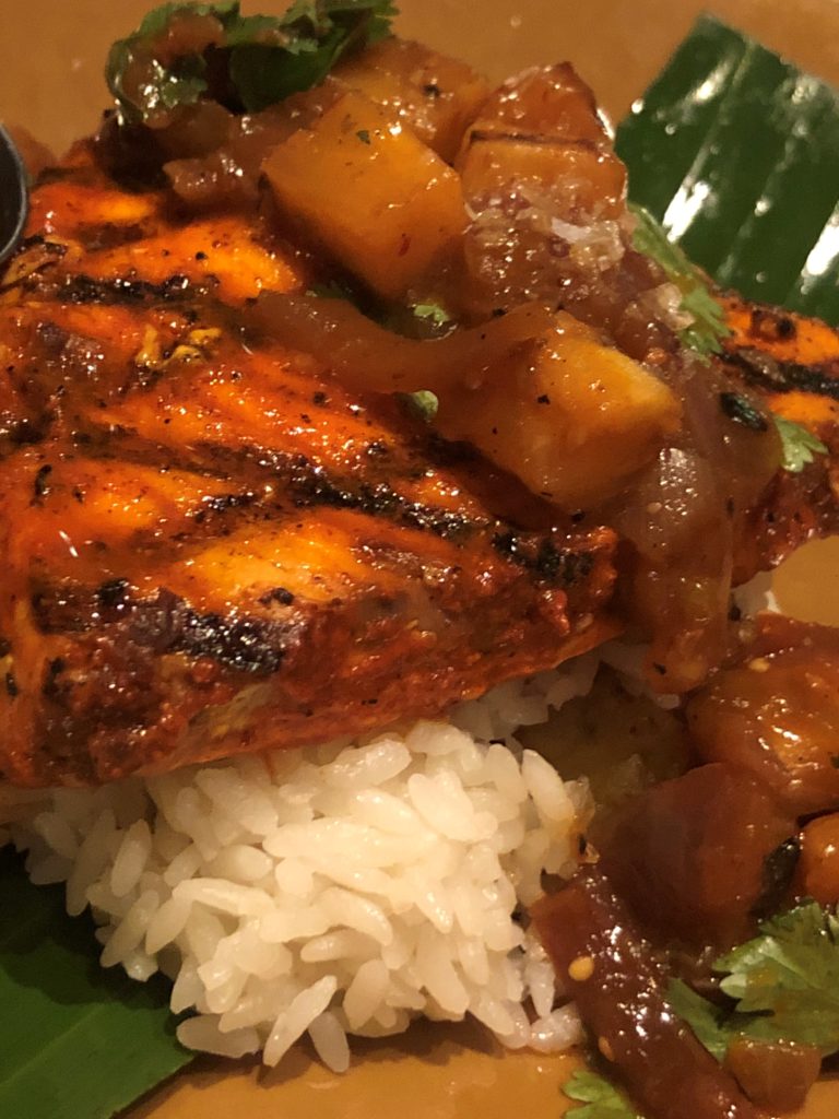 Swordfish and plantain rice at Frontera Cocina