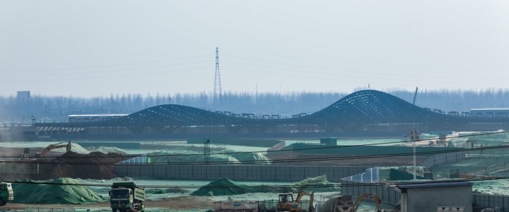 Universal Beijing Resort subway station construction