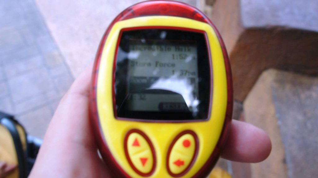 Q-Bot Ride Reservation System at Universal Orlando - pager