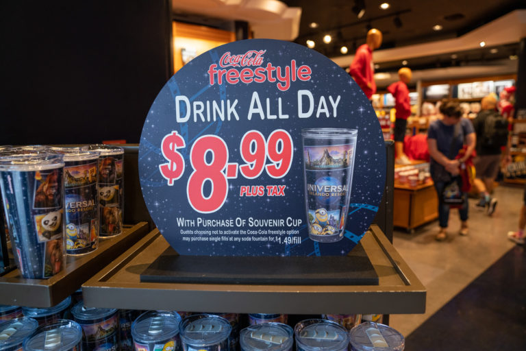 Refillable Cups, Popcorn Buckets, and Coke Freestyle at Universal