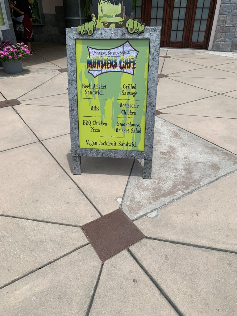 Classic Monsters Cafe's (summertime) menu