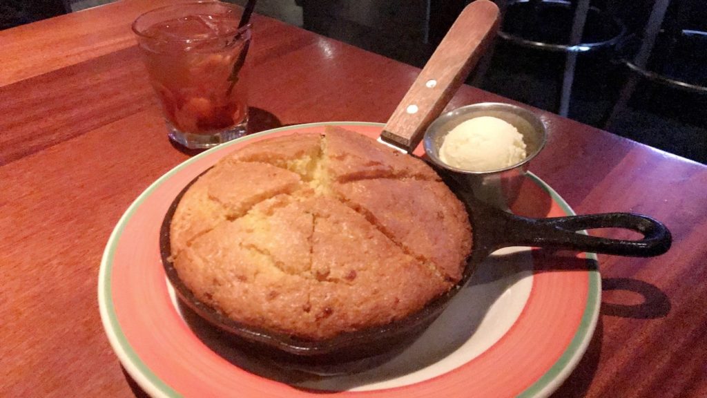 The Iron Skillet Cornbread at Copper Canyon Grill