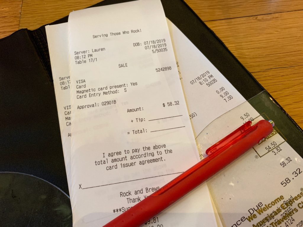 Tipping at restaurants