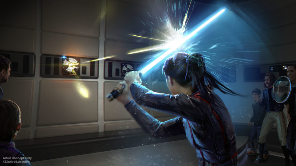 Lightsaber training at Star Wars: Galactic Starcruiser