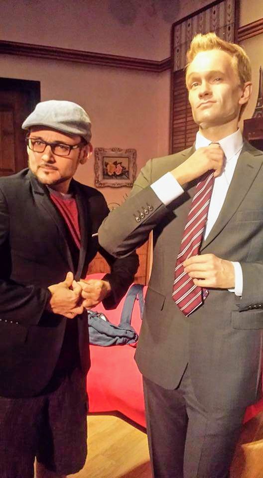 Suiting up with Neil Patrick Harris at Madame Tussauds