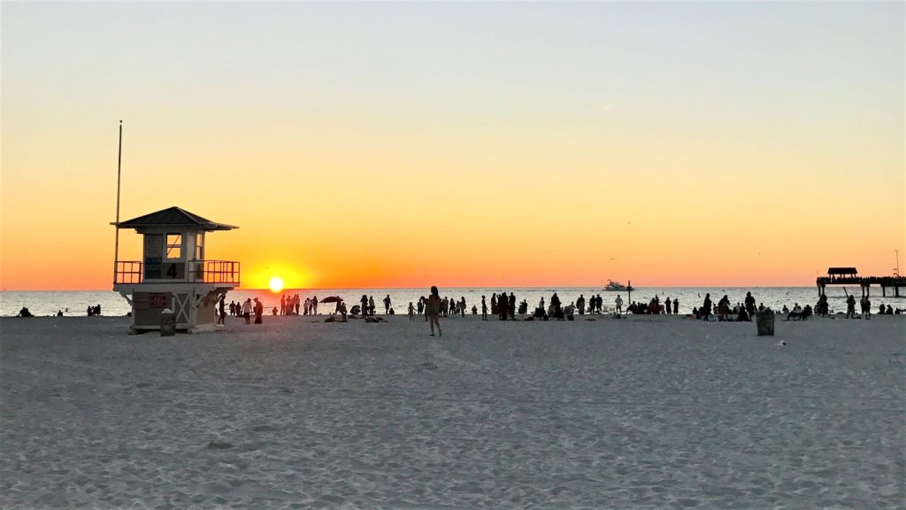 Clearwater Beach at sunset