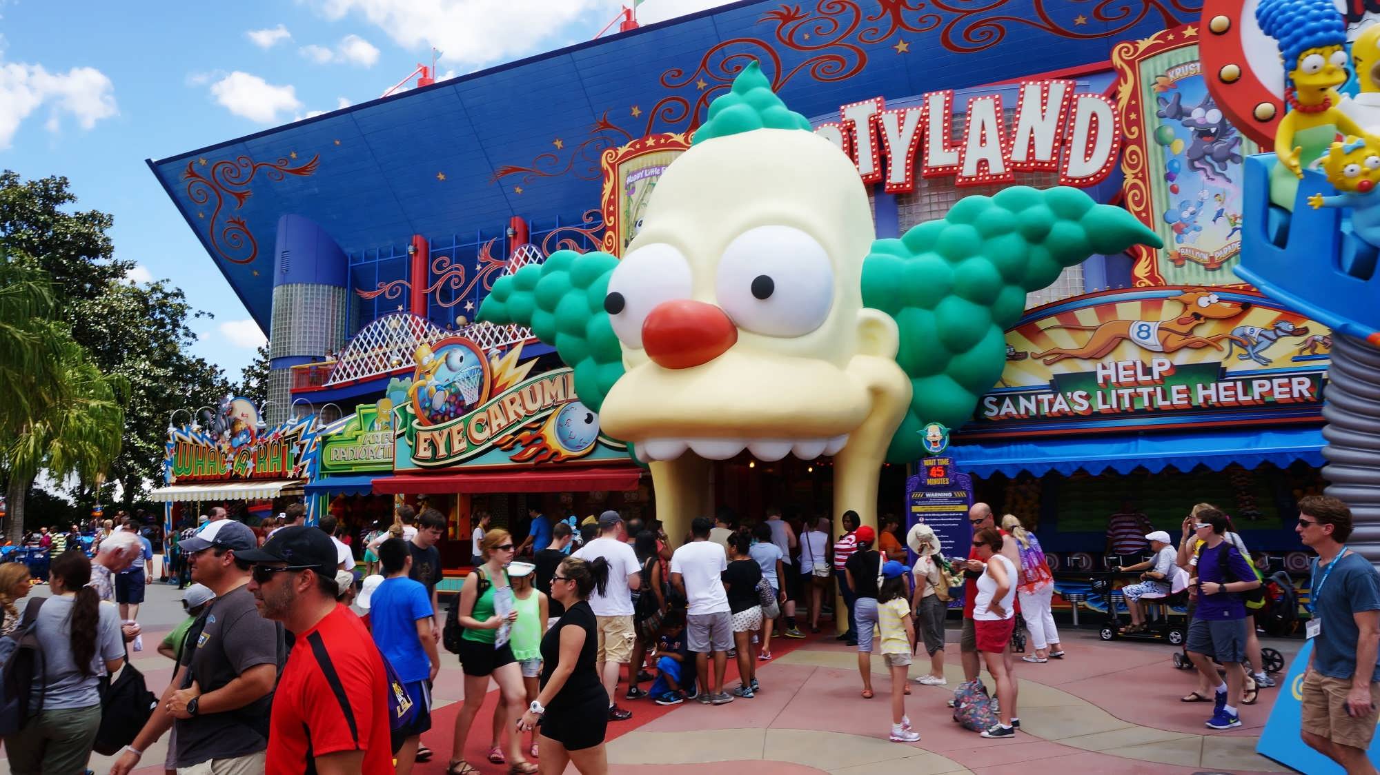 Krustyland exterior facade.