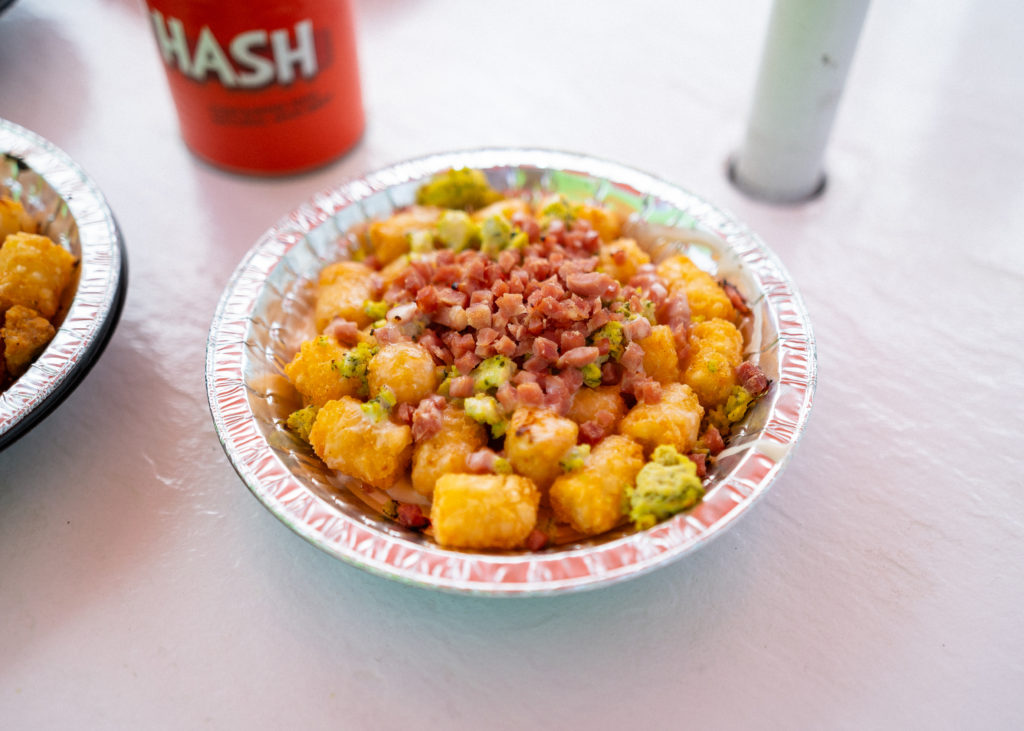 The Green Eggs & Ham Tots at Green Eggs and Ham Cafe