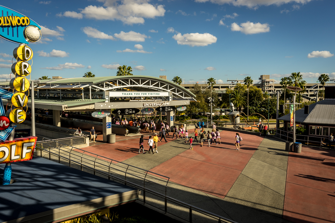 The entrance and exit of CityWalk