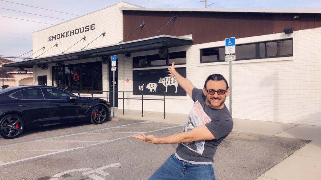 Sean at the 4 Rivers Smokehouse at Winter Park