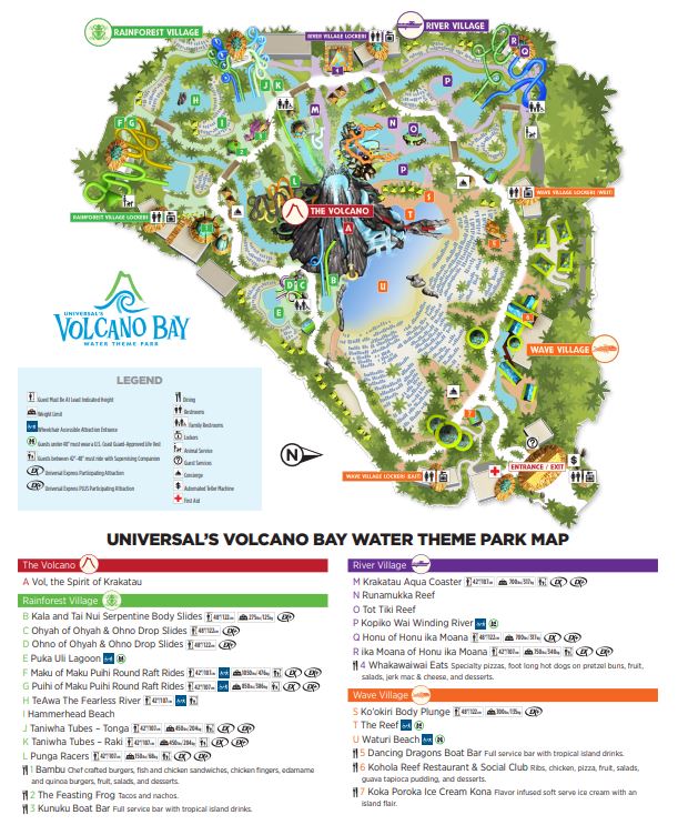 Volcano Bay's (new) map