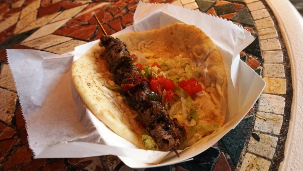 Kebab from Doc Sugrue's Desert Kebab House at Universal's Islands of Adventure