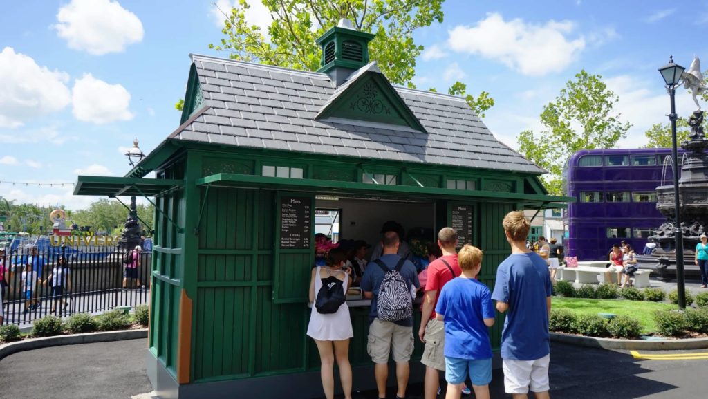 Snack hut at the London waterfront in Universal Studios Florida