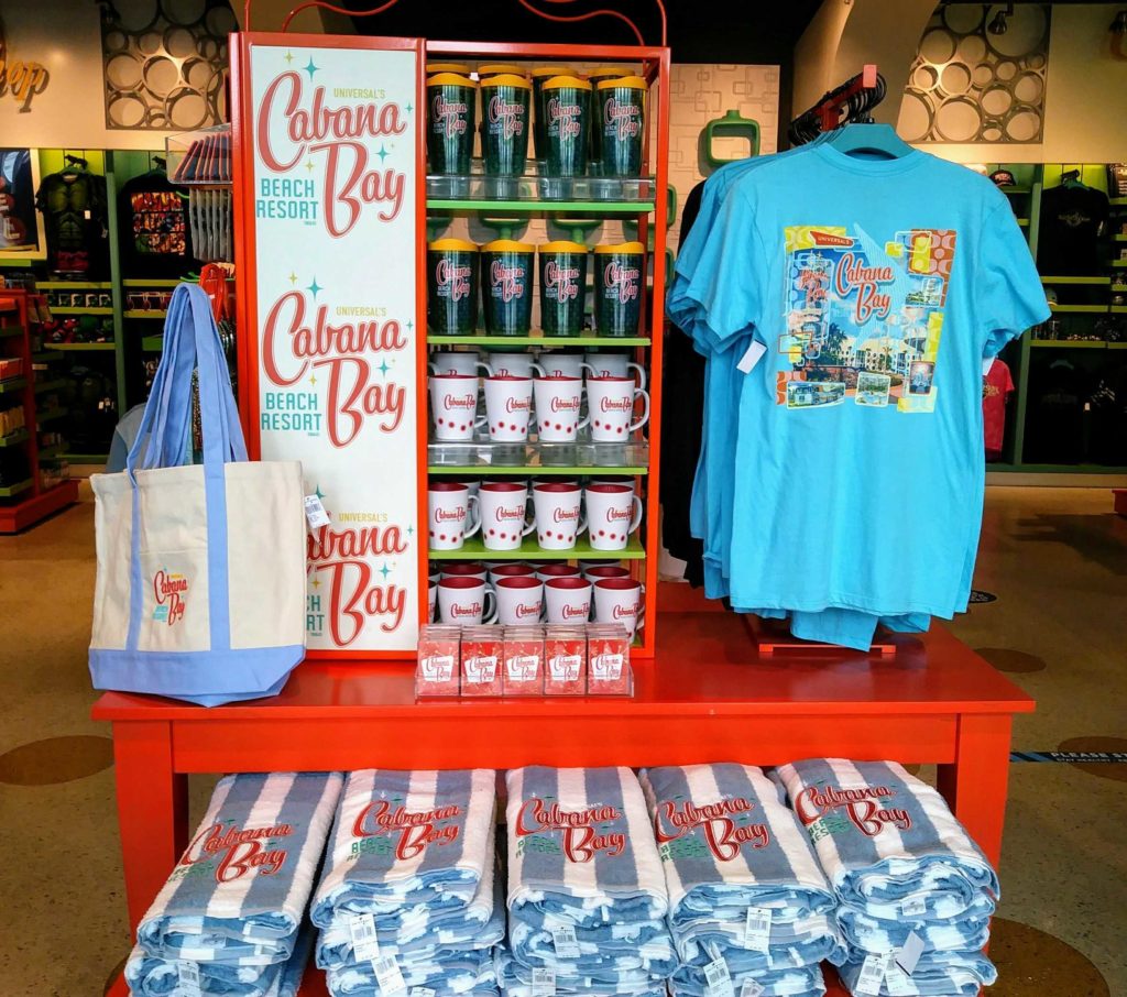 Just some of the merch you can find at Cabana Bay Beach Resort