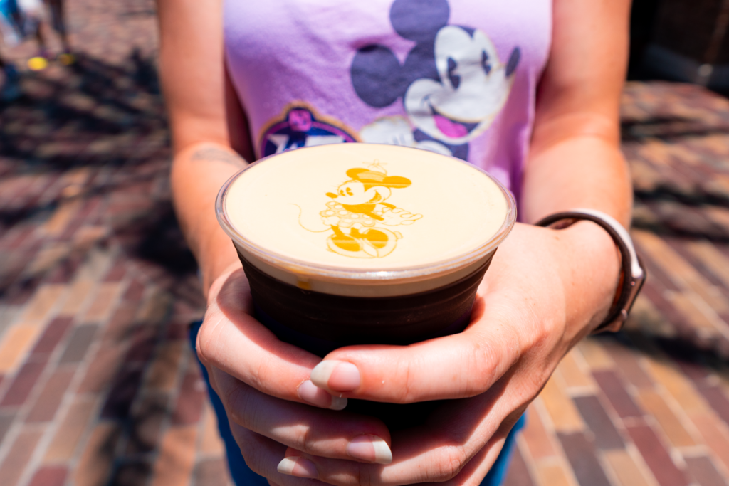 Minnie Mouse latte art from Joffrey's