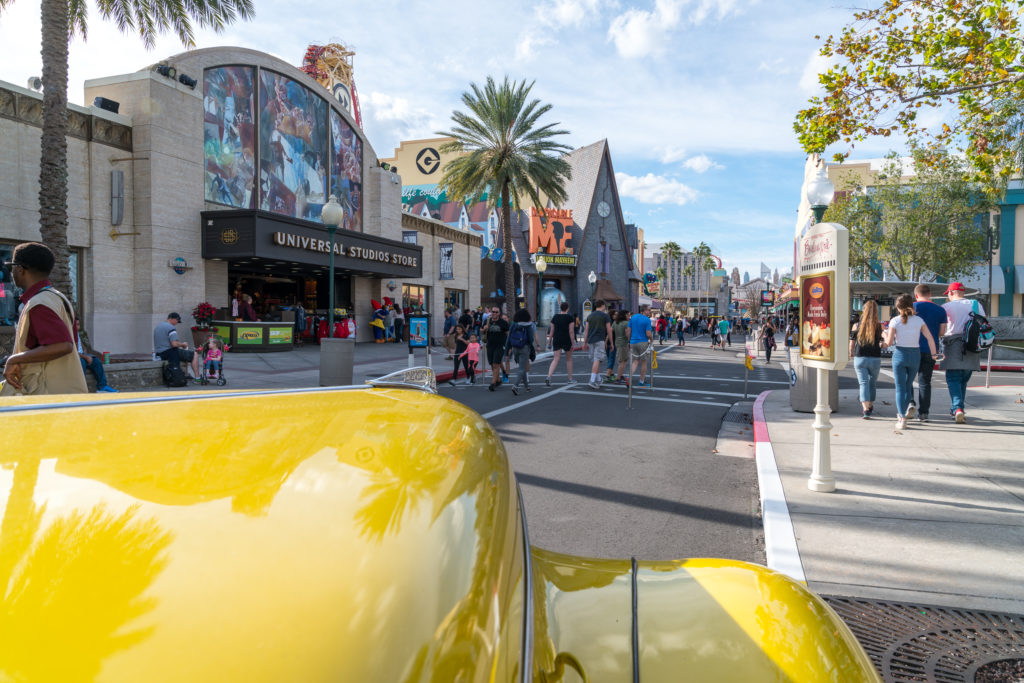 The streets of Production Central are lined with shops and attractions