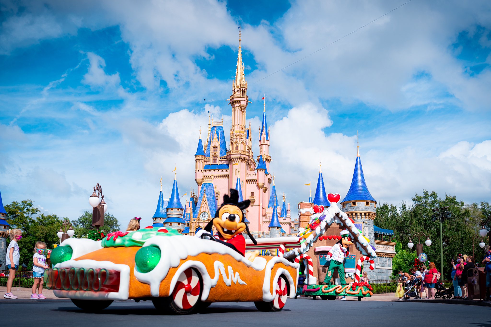 Celebrating the first day of Christmas at Magic Kingdom