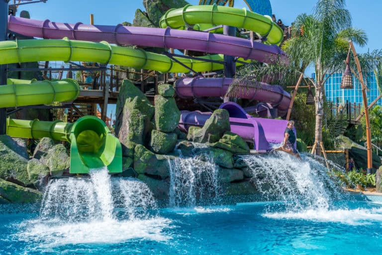 Ohyah & Ohno Drop Slides at Universal Volcano Bay | Orlando Informer