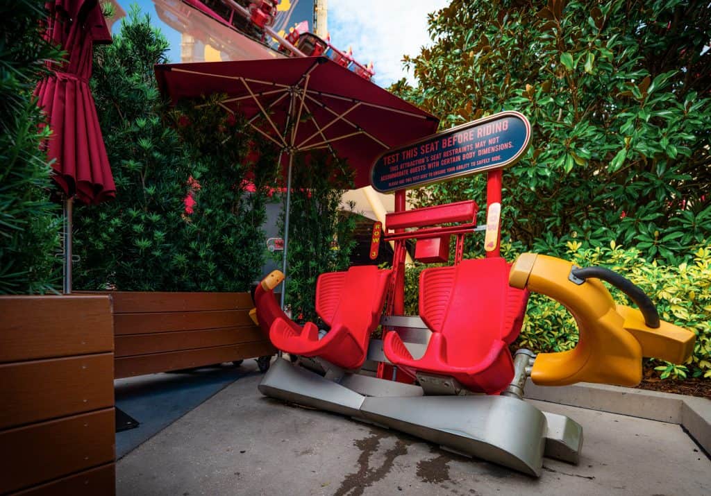 Test seats for Hollywood Rip Ride Rockit