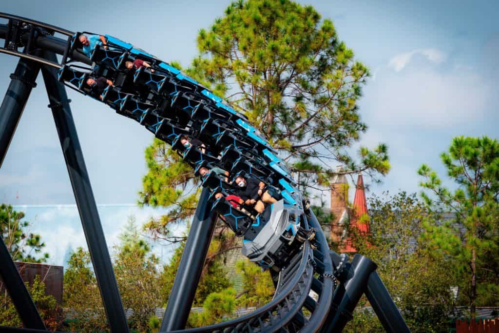 Jurassic World VelociCoaster testing with live riders