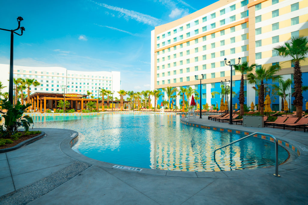 Relax in the shade of the Dockside towers