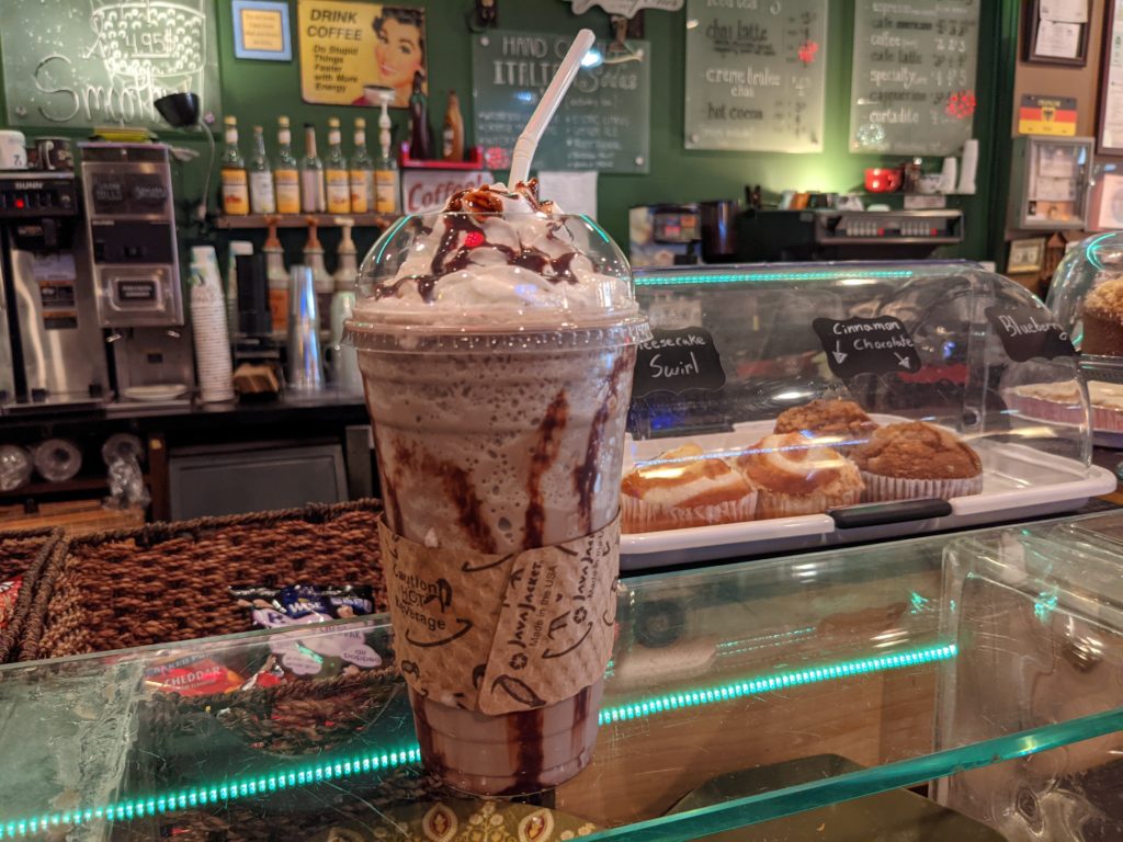 A Cookies and Cream Frappe at Achilles Art Cafe