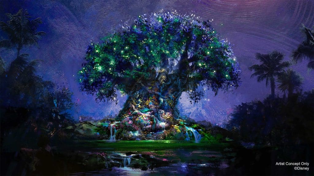 The Tree of Life makeover for Disney World's 50th anniversary celebration