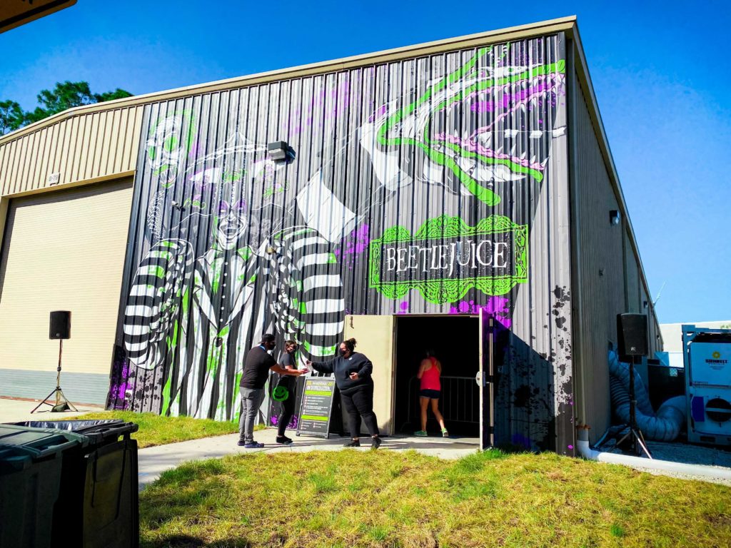 The Beetlejuice haunted house at Universal's Halloween 2020