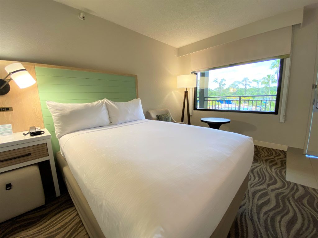 A renovated hotel room at Wyndham Garden Lake Buena Vista