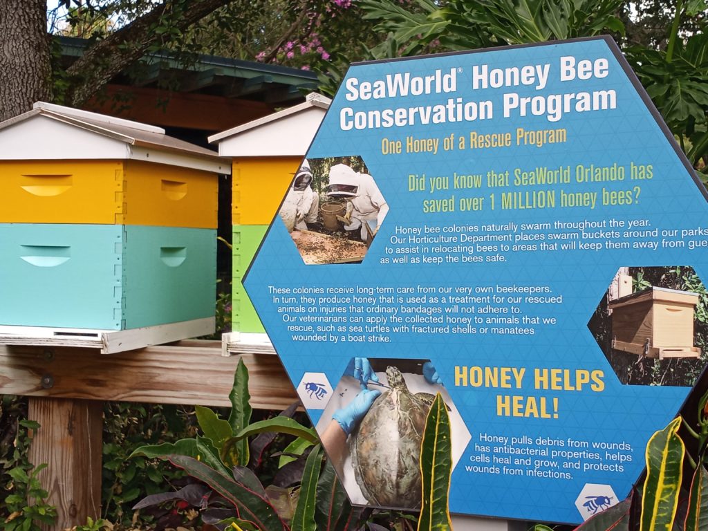 Conservation signage at SeaWorld Orlando