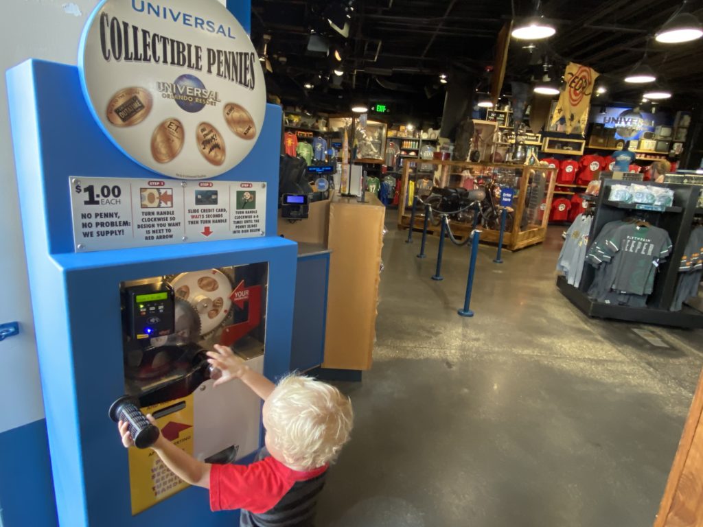 Pressed pennies at Universal Orlando Resort