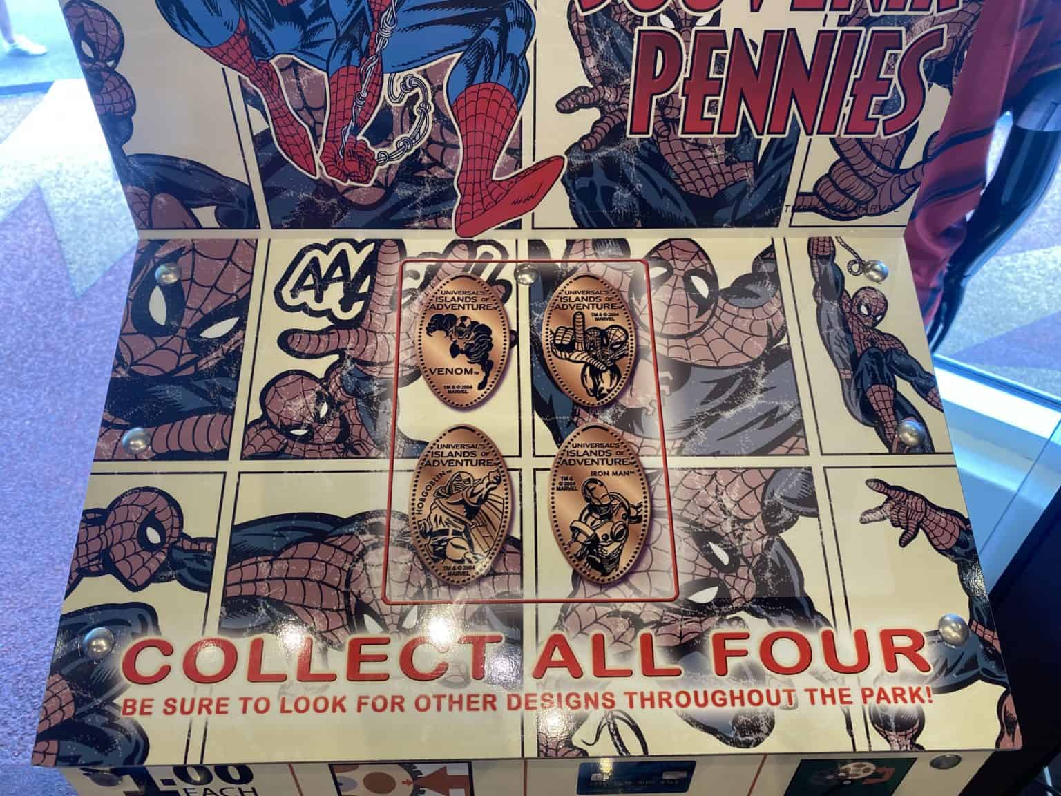 Top 5 pressedpenny machines at Universal Orlando