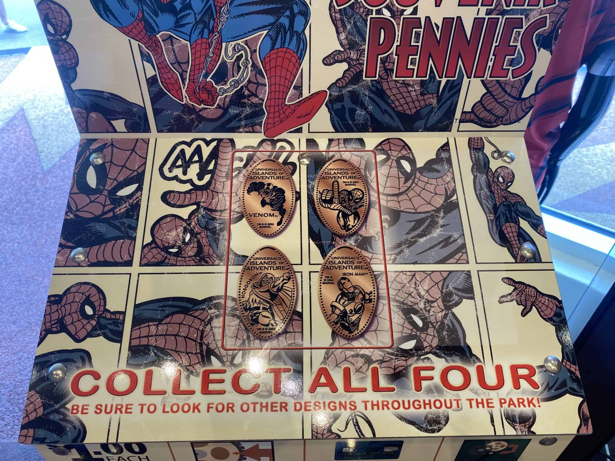 Top 5 pressedpenny machines at Universal Orlando